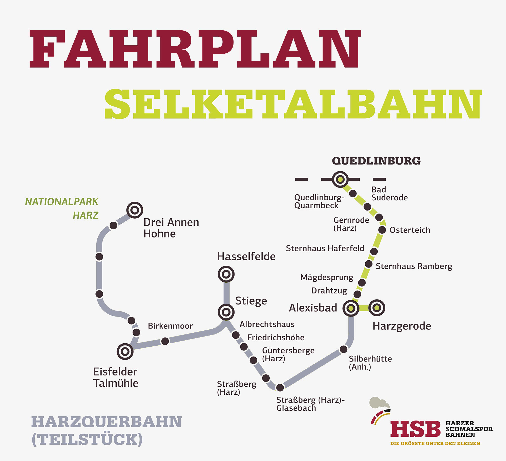 Adventsfahrplan Selketalbahn 29.11.2024 - 20.12.2024
