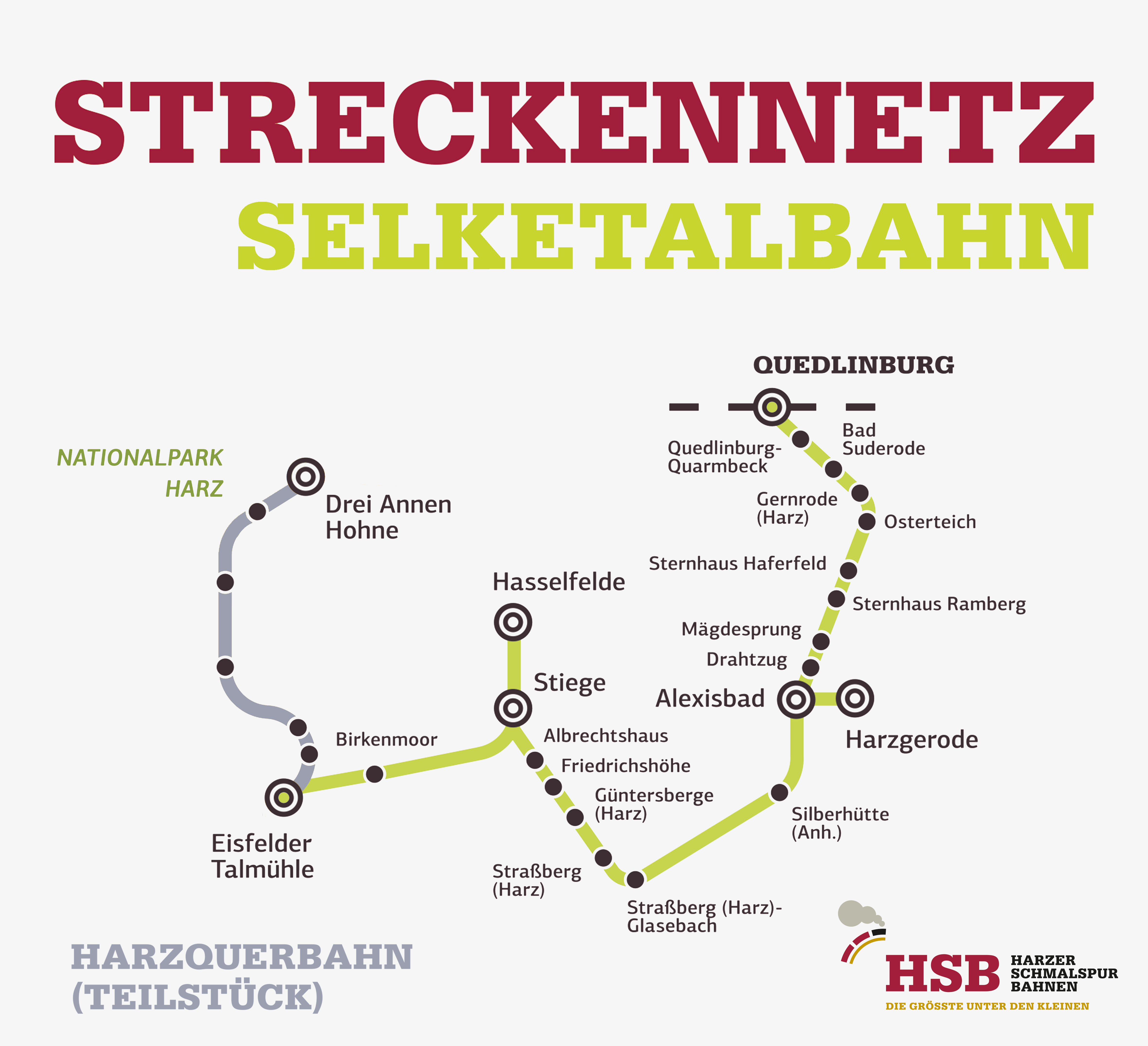 Sommerfahrplan Selketalbahn 01.04. - 31.10.2023