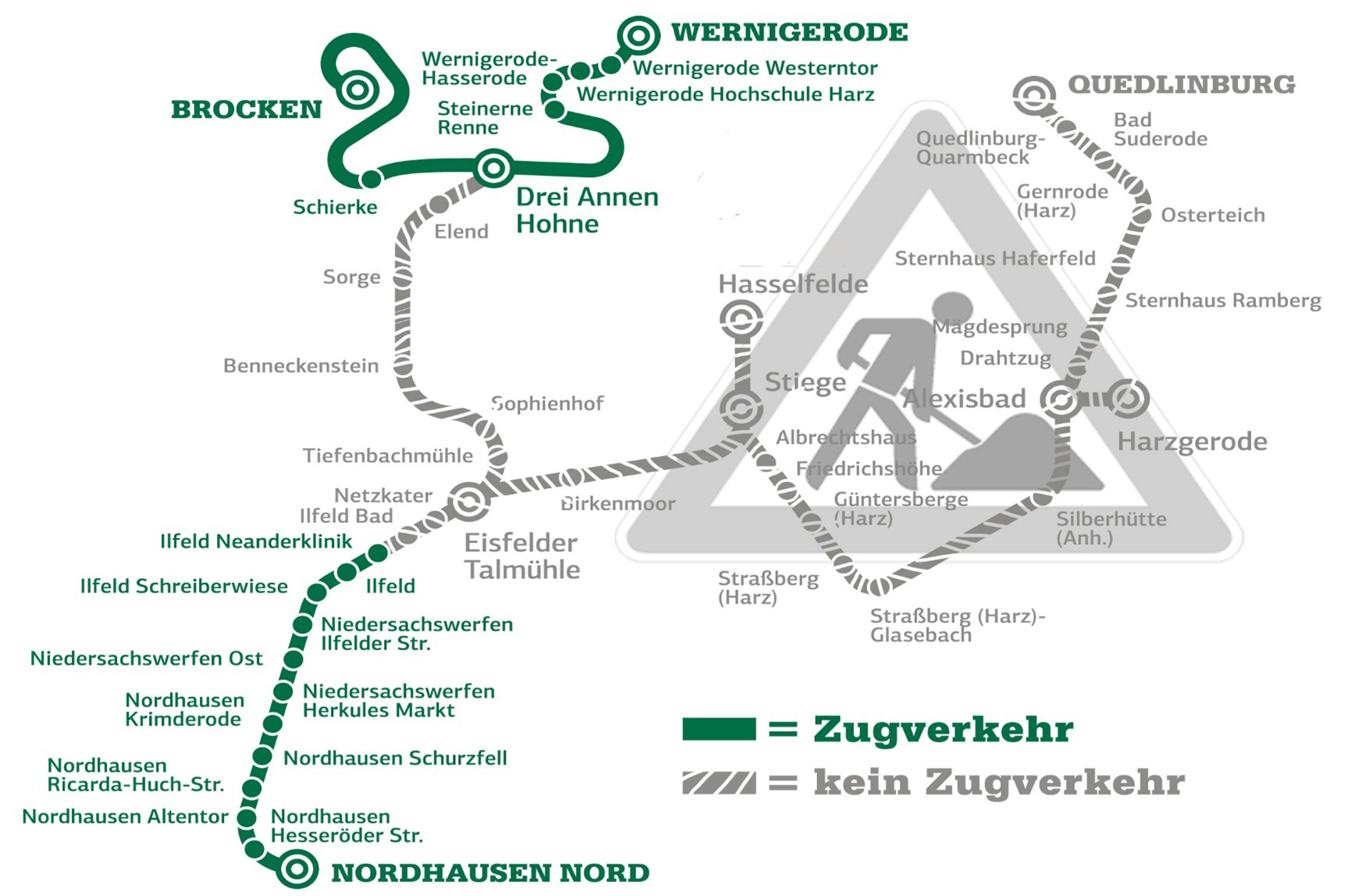 Baumaßnahmen - Streckensperrungen im November