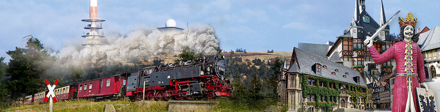 Dampfzug mit Brocken und Wernigerode