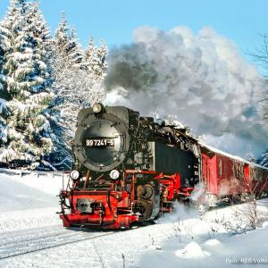Mit Volldampf in den Winter: Vom 1. November bis zum   25. April 2024 gilt der neue Winterfahrplan der Harzer Schmalspurbahnen  (Foto: HSB/Volker Schadach)