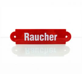 Emailleschild "Raucher" 
