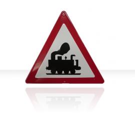 Verkehrsschild Dampflok 